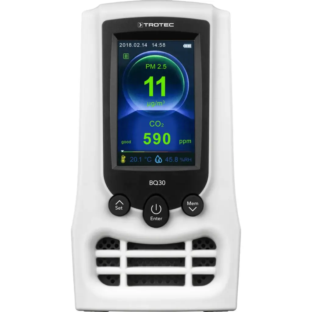 CO2-luchtkwaliteitsmonitor en deeltjesmeter BQ30