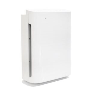 AXP XLR200 Plus UVC luchtreiniger, vooraanzicht in wit met LED-display bovenop