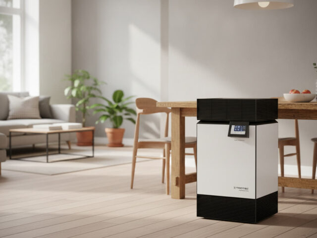 HEPA-luchtreiniger in de woonkamer